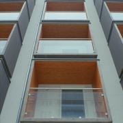 ArchitektInnen / KünstlerInnen: Elsa Prochazka<br>Projekt: Wohnhausanlage Donaufelderhof<br>Aufnahmedatum: 05/99<br>Format: 4x5'' C-Dia<br>Lieferformat: Dia-Duplikat, Scan 300 dpi<br>Bestell-Nummer: 8551/A23<br>