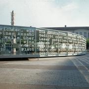 ArchitektInnen / KünstlerInnen: Adolf Krischanitz<br>Projekt: Österreichpavillon Frankfurter Buchmesse 1995<br>Aufnahmedatum: 09/95<br>Format: 4x5'' C-Dia<br>Lieferformat: Scan 300 dpi<br>Bestell-Nummer: 5777/10<br>