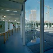 ArchitektInnen / KünstlerInnen: Adolf Krischanitz<br>Projekt: Österreichpavillon Frankfurter Buchmesse 1995<br>Aufnahmedatum: 09/95<br>Format: 4x5'' C-Dia<br>Lieferformat: Scan 300 dpi<br>Bestell-Nummer: 5778/C<br>