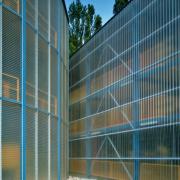 ArchitektInnen / KünstlerInnen: Adolf Krischanitz<br>Projekt: Traisenpavillon<br>Aufnahmedatum: 05/88<br>Format: 6x7cm C-Dia<br>Lieferformat: Scan 300 dpi<br>Bestell-Nummer: 2227/02<br>