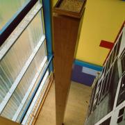 ArchitektInnen / KünstlerInnen: Adolf Krischanitz<br>Projekt: Traisenpavillon<br>Aufnahmedatum: 05/88<br>Format: 6x7cm C-Dia<br>Lieferformat: Scan 300 dpi<br>Bestell-Nummer: 2219/09<br>