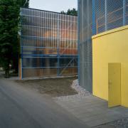 ArchitektInnen / KünstlerInnen: Adolf Krischanitz<br>Projekt: Traisenpavillon<br>Aufnahmedatum: 05/88<br>Format: 6x7cm C-Dia<br>Lieferformat: Scan 300 dpi<br>Bestell-Nummer: 2222/09<br>