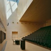 ArchitektInnen / KünstlerInnen: Heinz Tesar<br>Projekt: IST Austria Lecture Hall<br>Aufnahmedatum: 06/10<br>Format: 4x5'' C-Dia<br>Lieferformat: Scan 300 dpi<br>Bestell-Nummer: 13023/A<br>