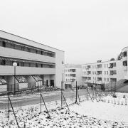 ArchitektInnen / KünstlerInnen: Klaus Aggermann<br>Projekt: Wohnhausanlage Am Sandberg<br>Aufnahmedatum: 12/82<br>Format: 24x36mm SW<br>Lieferformat: Scan 300 dpi<br>Bestell-Nummer: N2062/07A<br>