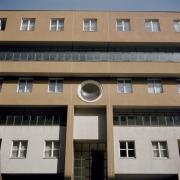 ArchitektInnen / KünstlerInnen: Wilhelm Holzbauer<br>Projekt: Wohnhausanlage ''Wohnen morgen'', Wien<br>Aufnahmedatum: 09/86<br>Format: 4x5'' C-Dia<br>Lieferformat: Scan 300 dpi<br>Bestell-Nummer: 583/08<br>