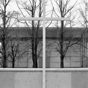 ArchitektInnen / KünstlerInnen: Johannes Spalt<br>Projekt: Salvator Am Wienerfeld - Salvatorkirche<br>Aufnahmedatum: 02/81<br>Format: 24x36mm SW<br>Lieferformat: Scan 300 dpi<br>Bestell-Nummer: 208/34<br>