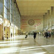 ArchitektInnen / KünstlerInnen: Robert Hartinger<br>Projekt: Westbahnhof<br>Aufnahmedatum: 11/86<br>Format: 4x5'' C-Neg<br>Lieferformat: Scan 300 dpi<br>Bestell-Nummer: N1078/05<br>