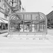 ArchitektInnen / KünstlerInnen: Wilhelm Holzbauer<br>Projekt: U-Bahnstation Nestroyplatz<br>Aufnahmedatum: 06/83<br>Format: 24x36mm SW<br>Lieferformat: Scan 300 dpi<br>Bestell-Nummer: N2157/12A<br>
