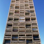 ArchitektInnen / KünstlerInnen: Le Corbusier<br>Projekt: L'unité d'habitation Marseille<br>Aufnahmedatum: 07/88<br>Format: 24x36mm C-Dia<br>Lieferformat: Dia-Duplikat, Scan 300 dpi<br>Bestell-Nummer: 857/23<br>