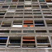 ArchitektInnen / KünstlerInnen: Le Corbusier<br>Projekt: L'unité d'habitation Marseille<br>Aufnahmedatum: 07/88<br>Format: 24x36mm C-Dia<br>Lieferformat: Dia-Duplikat, Scan 300 dpi<br>Bestell-Nummer: 857/1<br>