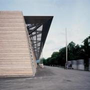 ArchitektInnen / KünstlerInnen: Albert Wimmer, Schuster Architekten GmbH<br>Projekt: Stadion Salzburg<br>Aufnahmedatum: 05/03<br>Format: 4x5'' C-Dia<br>Lieferformat: Dia-Duplikat, Scan 300 dpi<br>Bestell-Nummer: 11723/D<br>