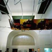 ArchitektInnen / KünstlerInnen: Fabio Marcaccio, Greg Lynn<br>Projekt: Ausstellung in der Secession ''Tingler''<br>Aufnahmedatum: 06/99<br>Format: 4x5'' C-Dia<br>Lieferformat: Dia-Duplikat, Scan 300 dpi<br>Bestell-Nummer: 8968/B<br>