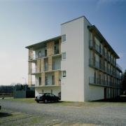 ArchitektInnen / KünstlerInnen: Baumschlager Eberle<br>Projekt: WHA Mühlbach<br>Aufnahmedatum: 03/97<br>Format: 4x5'' C-Dia<br>Lieferformat: Dia-Duplikat, Scan 300 dpi<br>Bestell-Nummer: 6990/C<br>