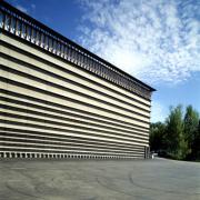 ArchitektInnen / KünstlerInnen: Herzog & de Meuron Architekten BSA/SIA/ETH<br>Projekt: Ricola Lagerhaus<br>Aufnahmedatum: 08/94<br>Format: 4x5'' C-Dia<br>Lieferformat: Dia-Duplikat, Scan 300 dpi<br>Bestell-Nummer: 3990A/A<br>