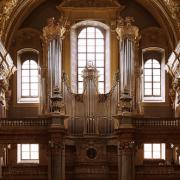 ArchitektInnen / KünstlerInnen: Andrea Pozzo<br>Projekt: Neue Jesuitenkirche (Universitätskirche)<br>Format: 4x5'' C-Dia<br>Lieferformat: Dia-Duplikat, Scan 300 dpi<br>Bestell-Nummer: 12208/B<br>