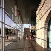 ArchitektInnen / KünstlerInnen: Henke Schreieck Architekten<br>Projekt: Bahnhof Baden<br>Aufnahmedatum: 06/05<br>Format: 4x5'' C-Dia<br>Lieferformat: Dia-Duplikat, Scan 300 dpi<br>Bestell-Nummer: 12480/D<br>